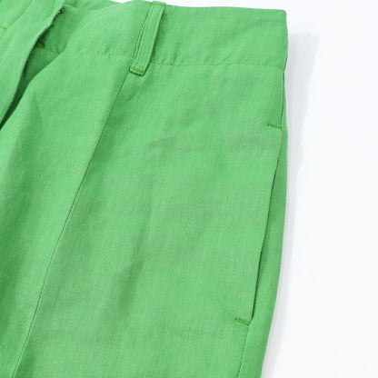 Max Mara ロングパンツ グリーン ストレート ワイドパンツ 91310432