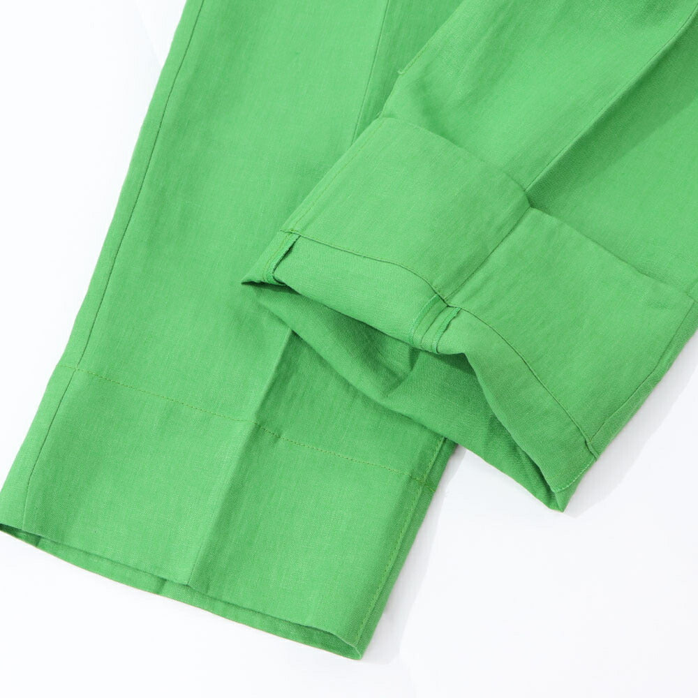 Max Mara ロングパンツ グリーン ストレート ワイドパンツ 91310432