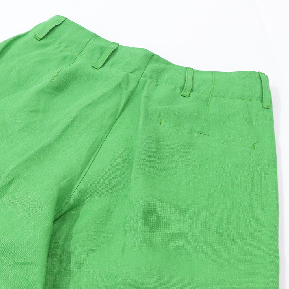 Max Mara ロングパンツ グリーン ストレート ワイドパンツ 91310432