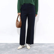 Max Mara ロングパンツ ネイビー スラックス センタープレス 91311431