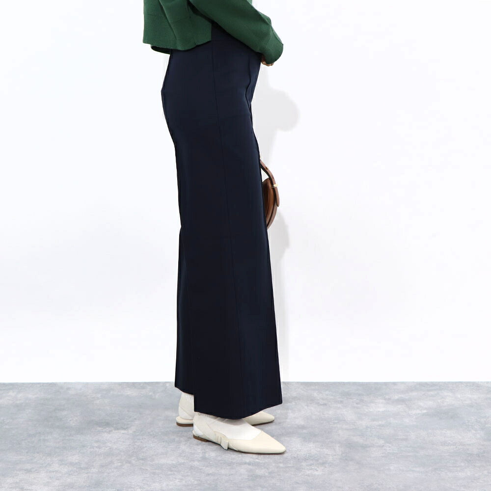 Max Mara ロングパンツ ネイビー スラックス センタープレス 91311431