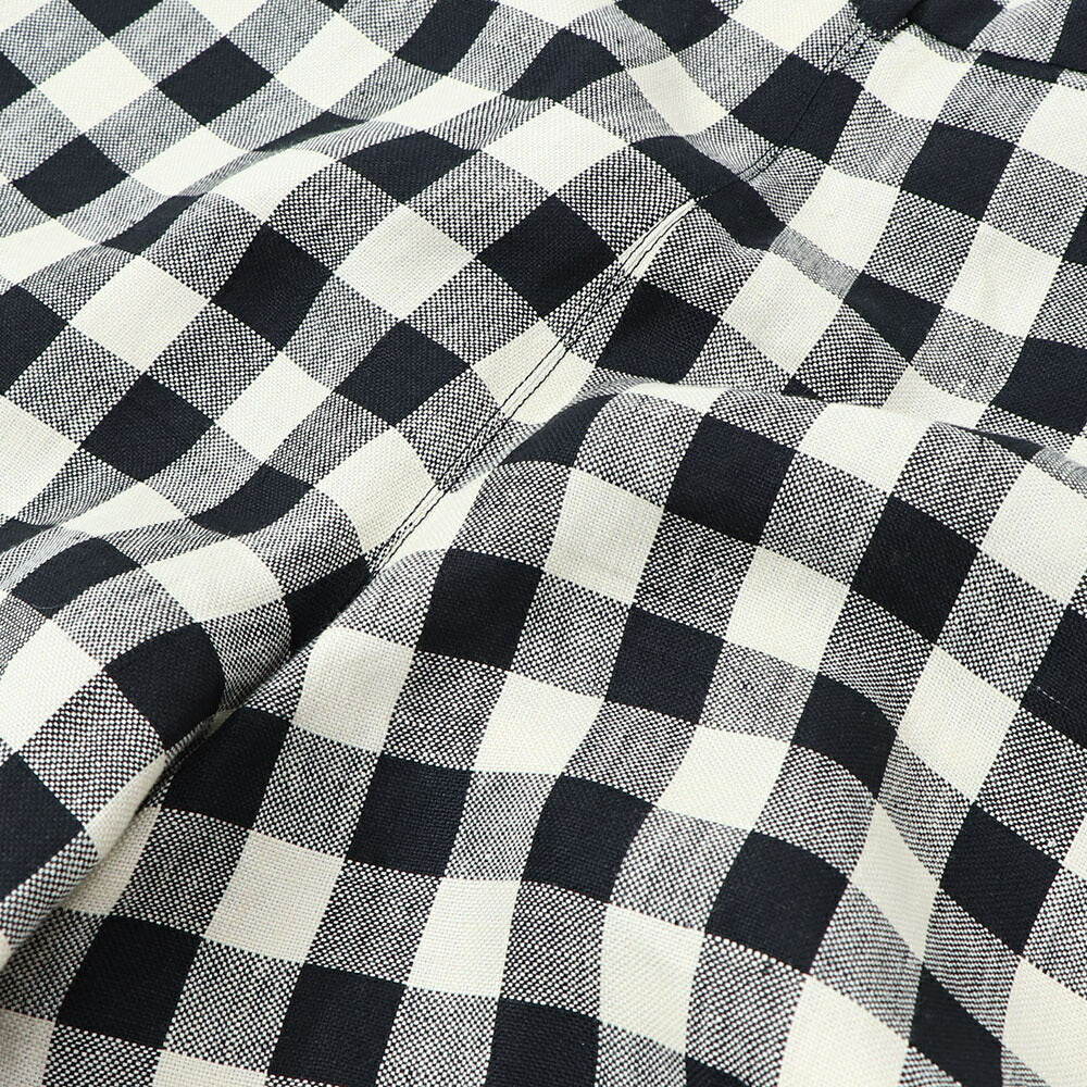 Max Mara ロングパンツ ブラック ギンガムチェック ストレートパンツ 91311432