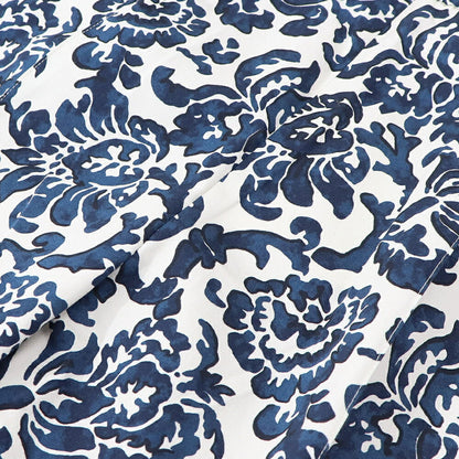 Max Mara ロングパンツ ネイビー×オフホワイト 花柄 総柄 プリントパンツ センタープレス 91311532