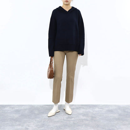 Max Mara ロングパンツ クリーム キャメル ブラック クロップドパンツ トラウザーズ 91360139