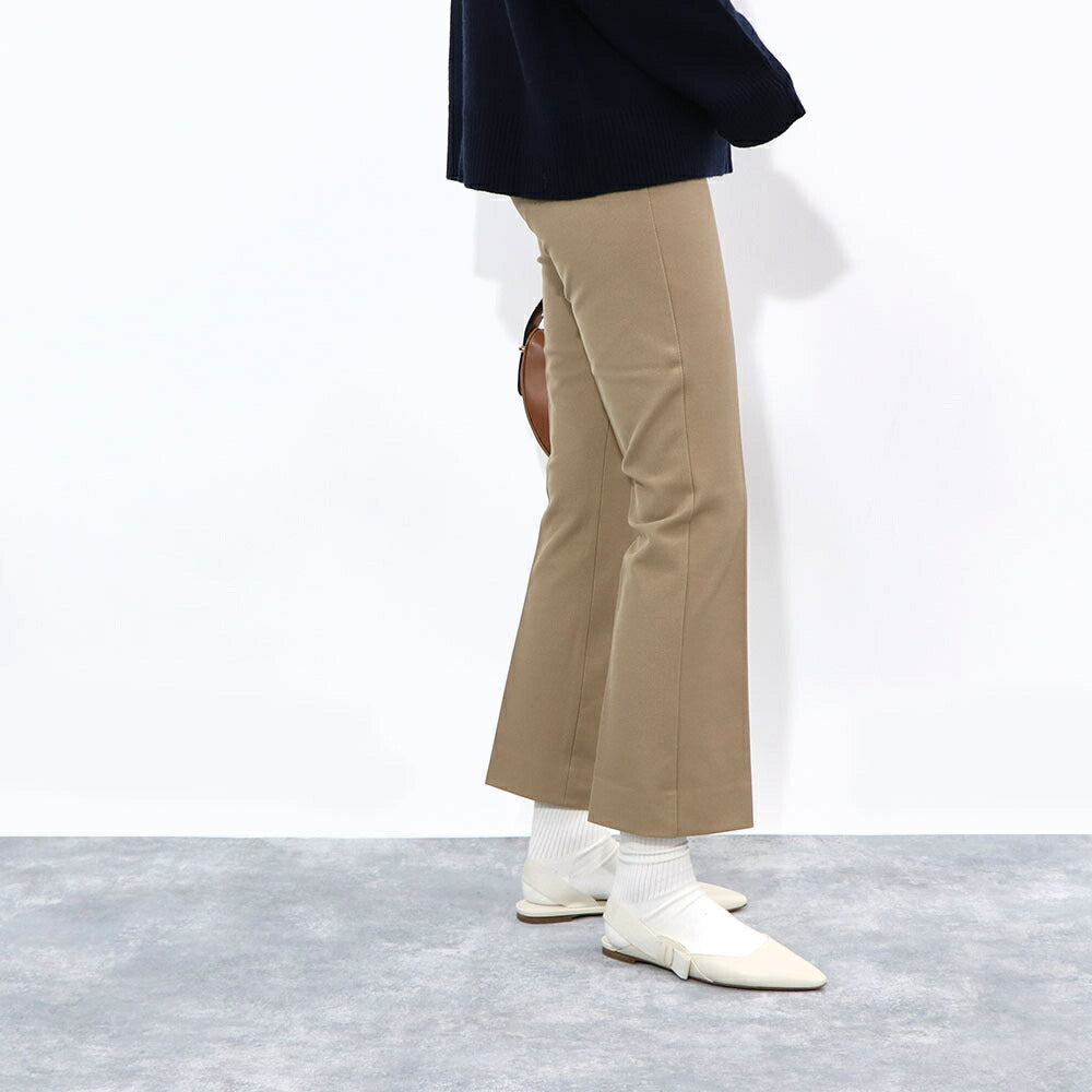 Max Mara ロングパンツ クリーム キャメル ブラック クロップドパンツ トラウザーズ 91360139