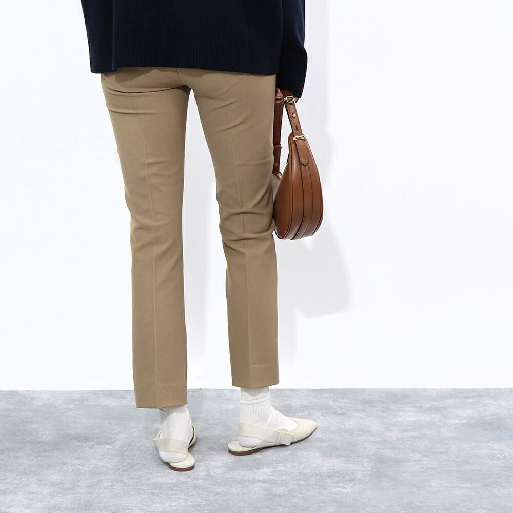 Max Mara ロングパンツ クリーム キャメル ブラック クロップドパンツ トラウザーズ 91360139