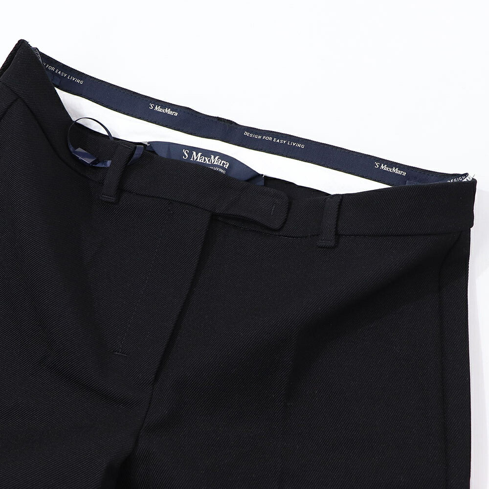 Max Mara ロングパンツ クリーム キャメル ブラック クロップドパンツ トラウザーズ 91360139