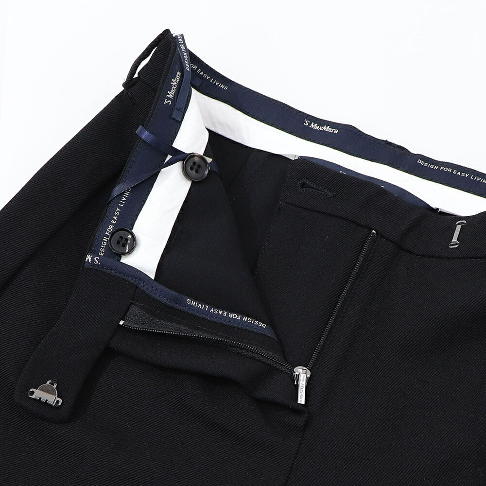 Max Mara ロングパンツ クリーム キャメル ブラック クロップドパンツ トラウザーズ 91360139