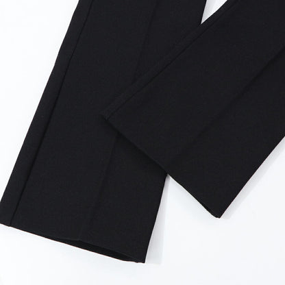 Max Mara ロングパンツ クリーム キャメル ブラック クロップドパンツ トラウザーズ 91360139