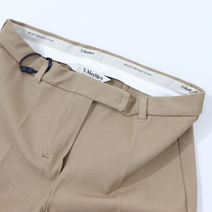 Max Mara ロングパンツ クリーム キャメル ブラック クロップドパンツ トラウザーズ 91360139