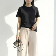 Max Mara Tシャツ ブラック FARAD クルーネック ロゴ ラインストーン 半袖 21946032