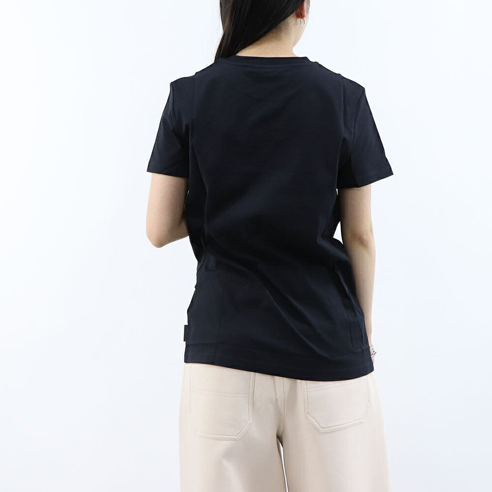 Max Mara Tシャツ ブラック FARAD クルーネック ロゴ ラインストーン 半袖 21946032