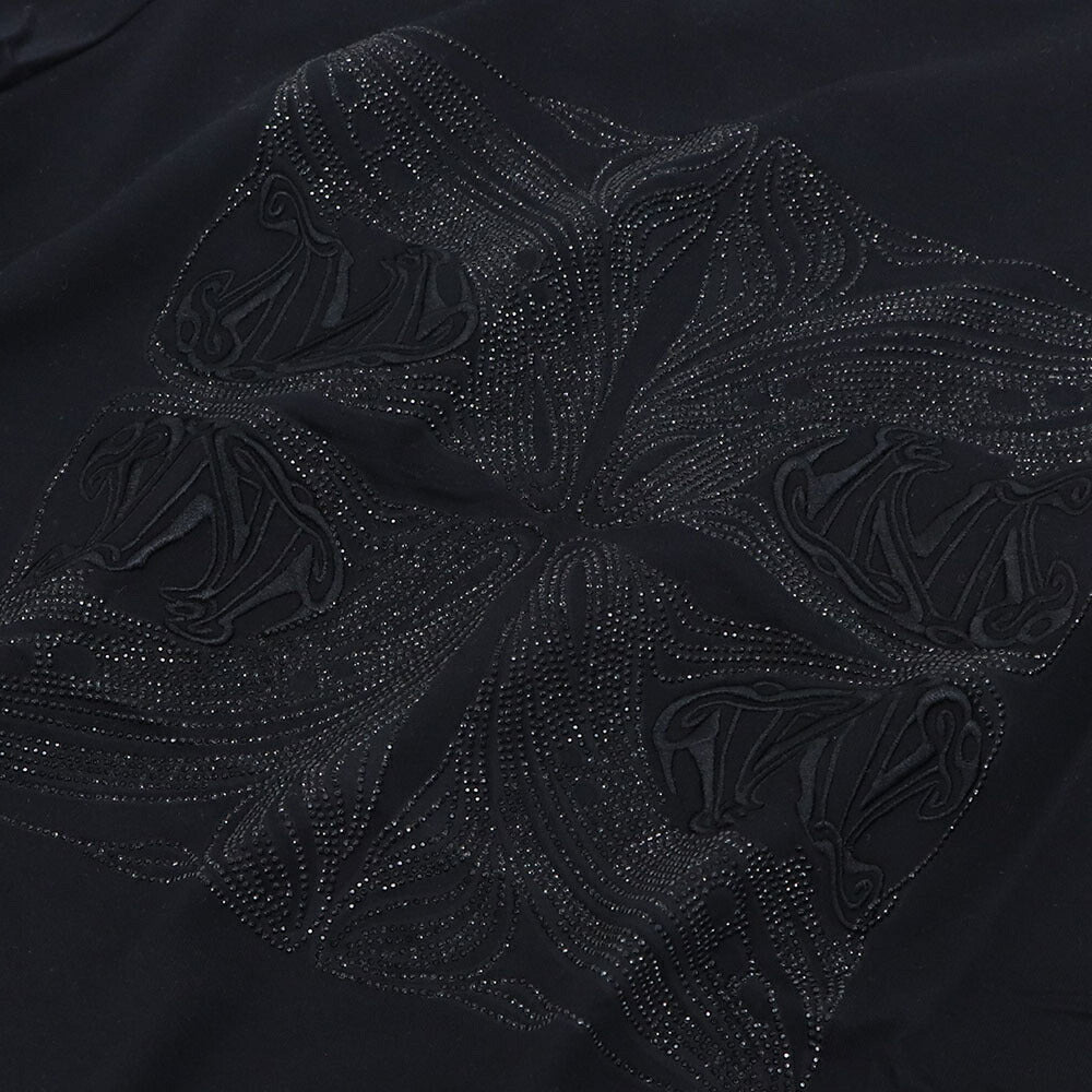Max Mara Tシャツ ブラック FARAD クルーネック ロゴ ラインストーン 半袖 21946032