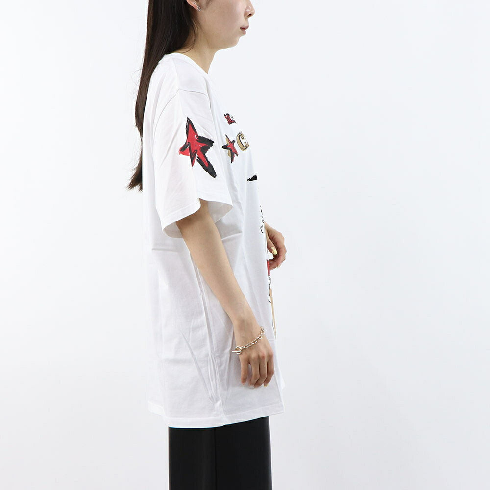 Max Mara Tシャツ ホワイト サーカス グラフィックプリント スパンコール  21946031