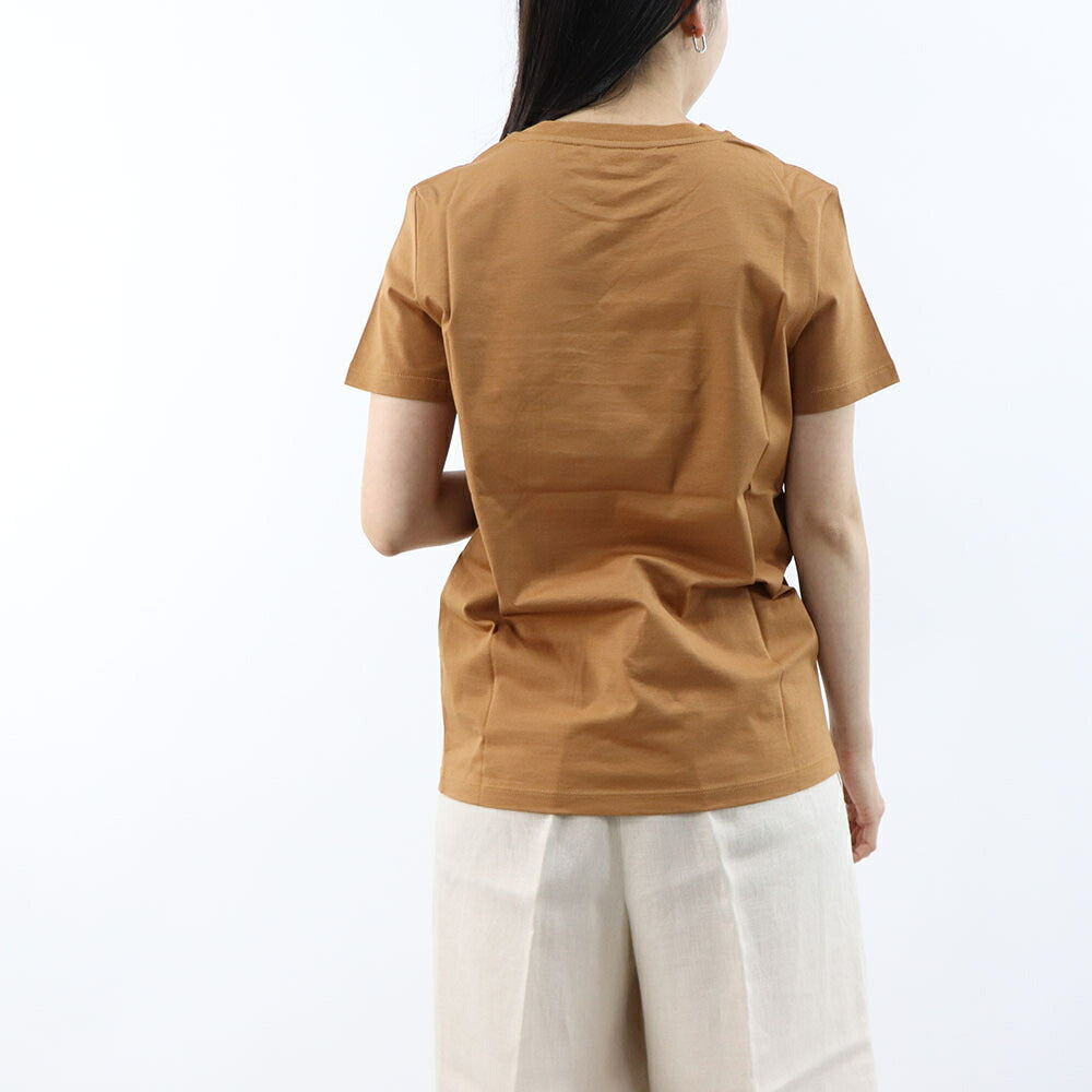 Max Mara Tシャツ ブラウン クルーネック Mモノグラム  半袖 11941032