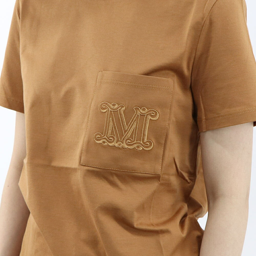 Max Mara Tシャツ ブラウン クルーネック Mモノグラム  半袖 11941032