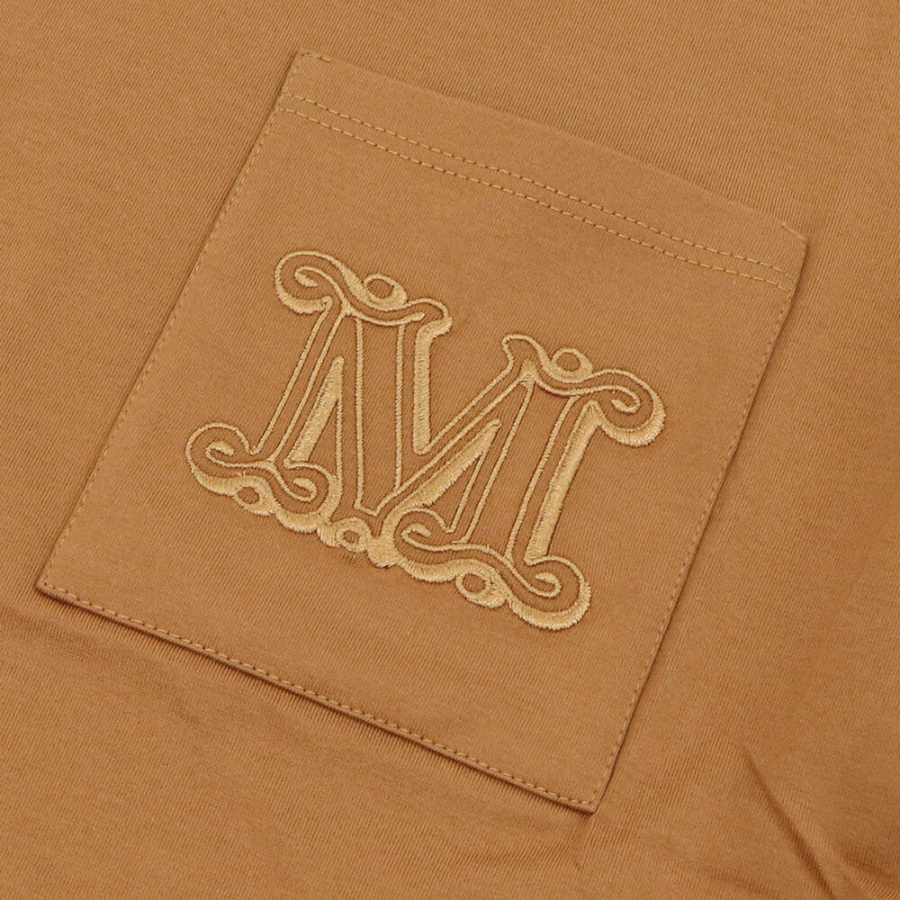 Max Mara Tシャツ ブラウン クルーネック Mモノグラム  半袖 11941032