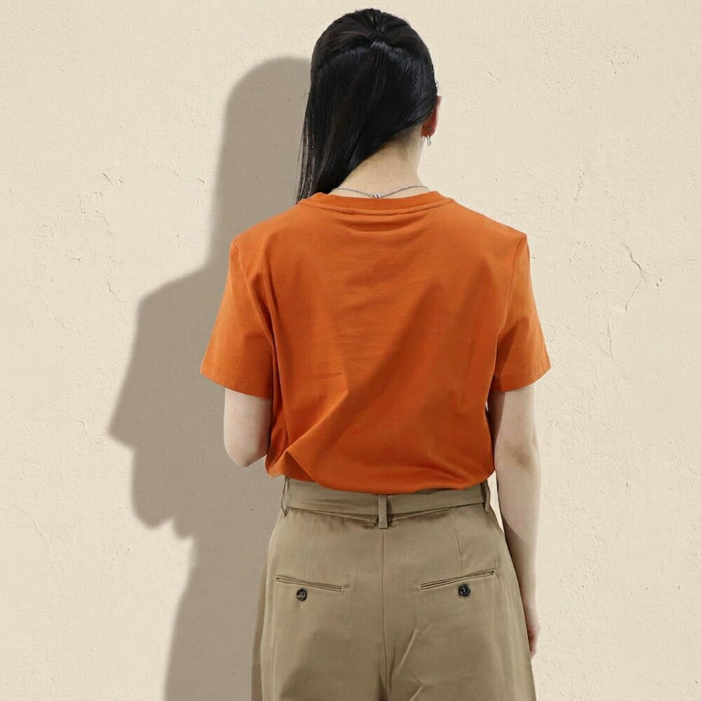 Max Mara Tシャツ オレンジ コットン TAVERNA ロゴ 11941052