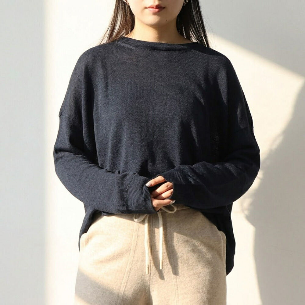 Max Mara ニット ネイビー サマーニット シアー オーバーサイズ 19361033