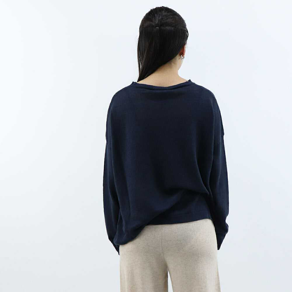 Max Mara ニット ネイビー サマーニット シアー オーバーサイズ 19361033