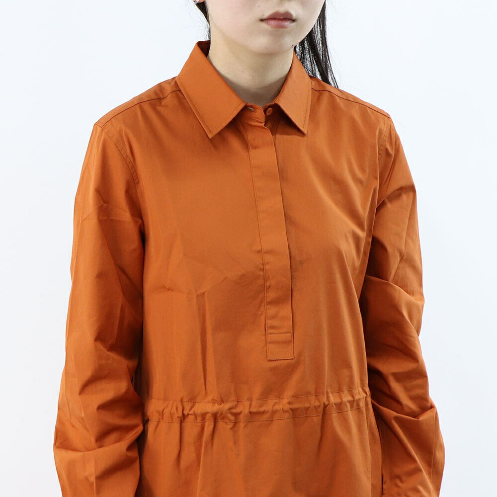 Max Mara ワンピース  オレンジ シャツワンピース ドロスト 11221012