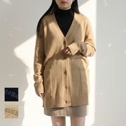 Max Mara カーディガン キャメル ネイビー VILLAR バックロゴ スパンコール 刺繍 オーバーサイズ 21346052