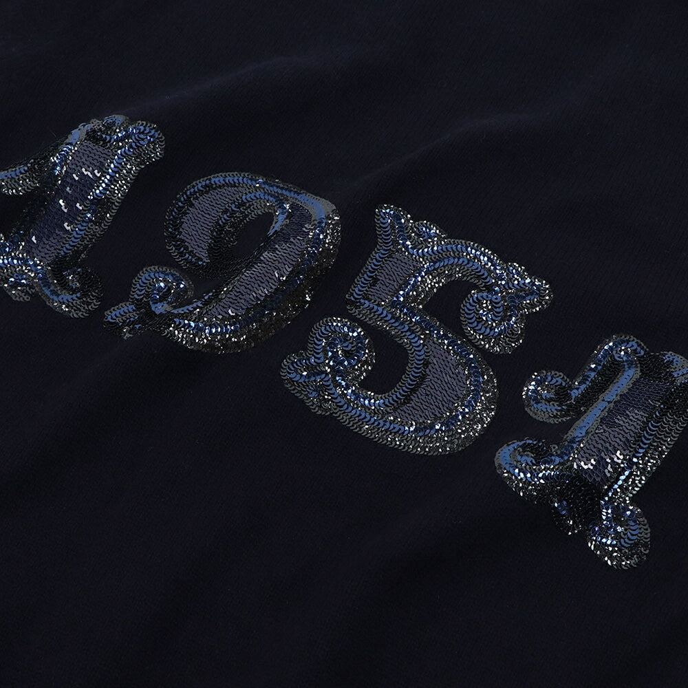 Max Mara カーディガン キャメル ネイビー VILLAR バックロゴ スパンコール 刺繍 オーバーサイズ 21346052