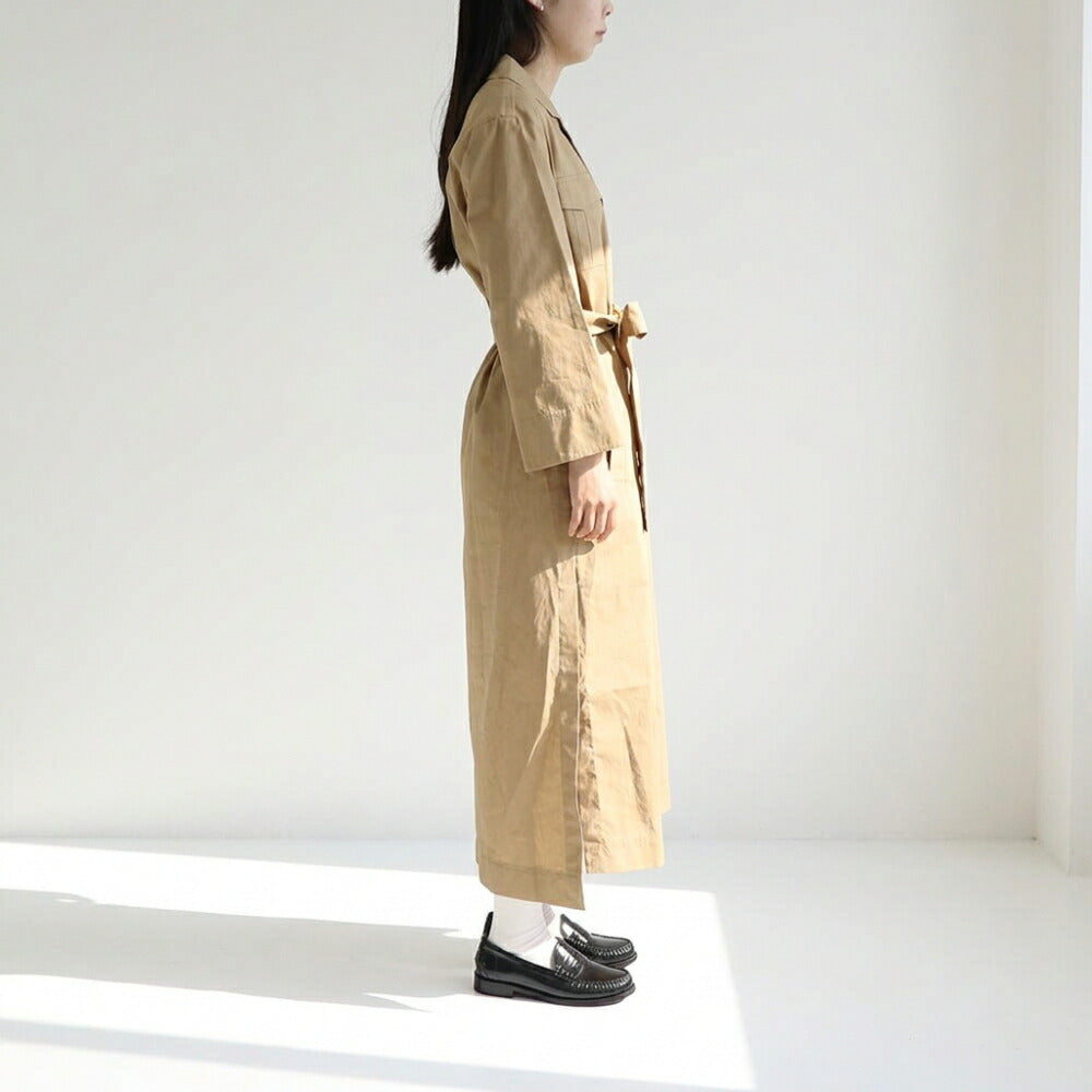 Max Mara ワンピース  キャメル シャツワンピース ベルト サファリ 19221043