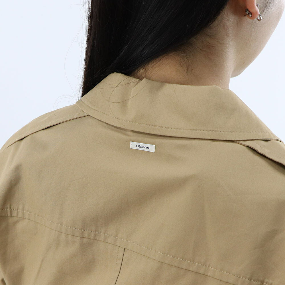 Max Mara ワンピース  キャメル シャツワンピース ベルト サファリ 19221043