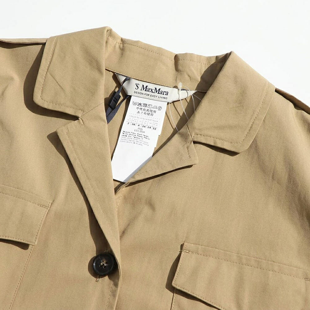 Max Mara ワンピース  キャメル シャツワンピース ベルト サファリ 19221043