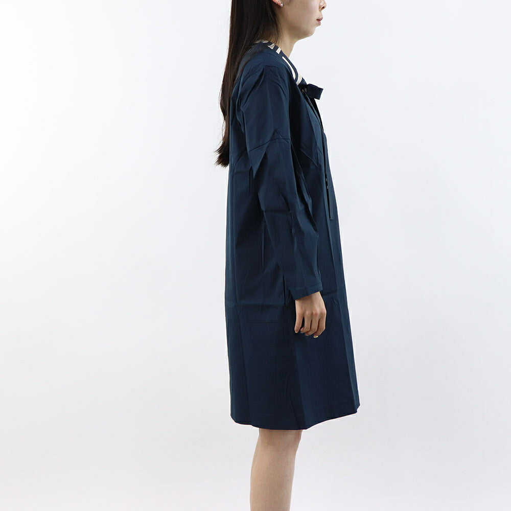Max Mara ネイビー ミニワンピース Aライン ボウタイ リボン 19221103