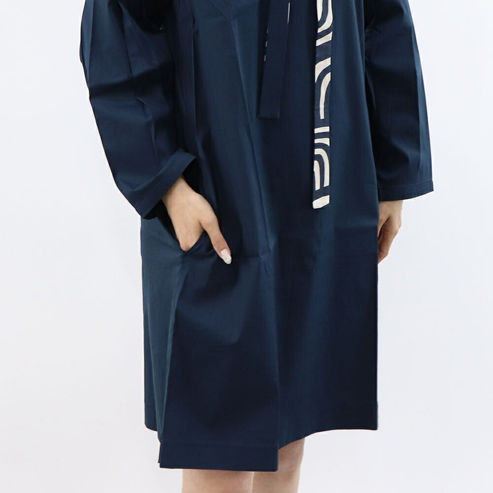 Max Mara ネイビー ミニワンピース Aライン ボウタイ リボン 19221103