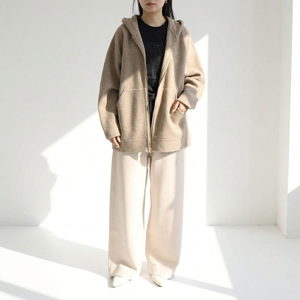 Max Mara スウェット  ブラウン ダブルジップ フーディ ジップアップ 21926012