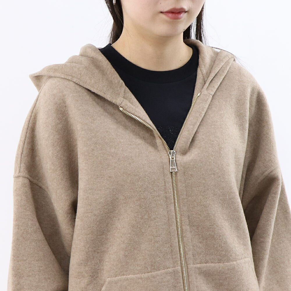 Max Mara スウェット  ブラウン ダブルジップ フーディ ジップアップ 21926012