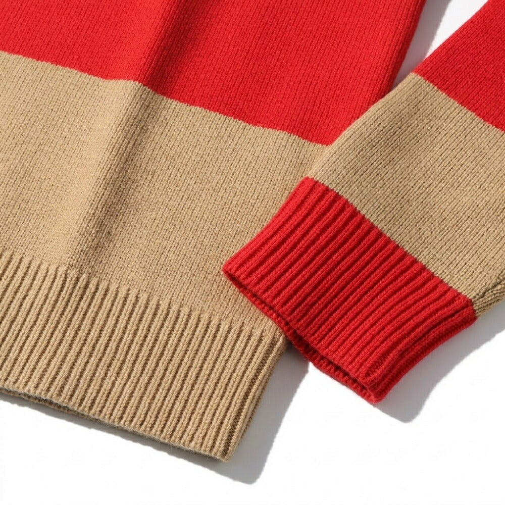 Max Mara ニット キャメル×ブラック キャメル×レッド セーター ロゴ DIRCE 21366121