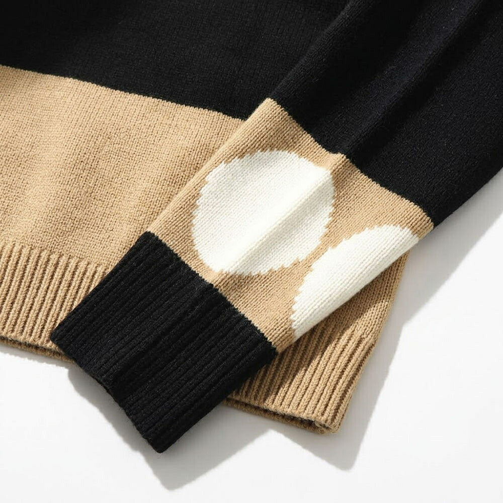 Max Mara ニット キャメル×ブラック キャメル×レッド セーター ロゴ DIRCE 21366121