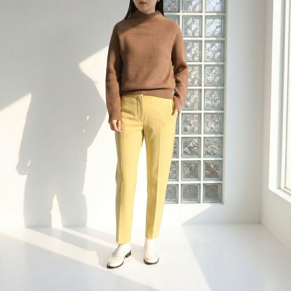 Max Mara ニット ブラウン スタンドカラー リブ編み 29366173