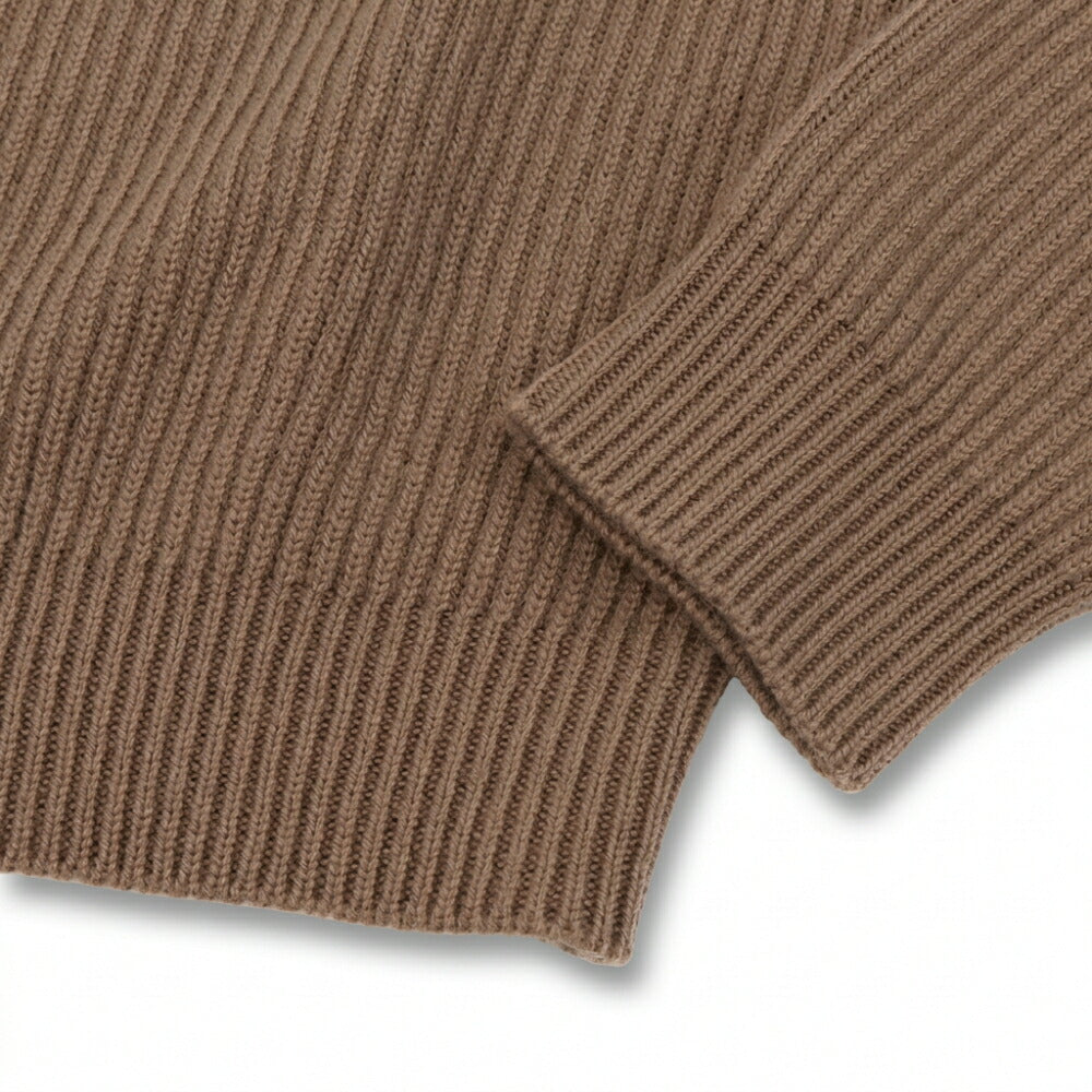 Max Mara ニット ブラウン スタンドカラー リブ編み 29366173