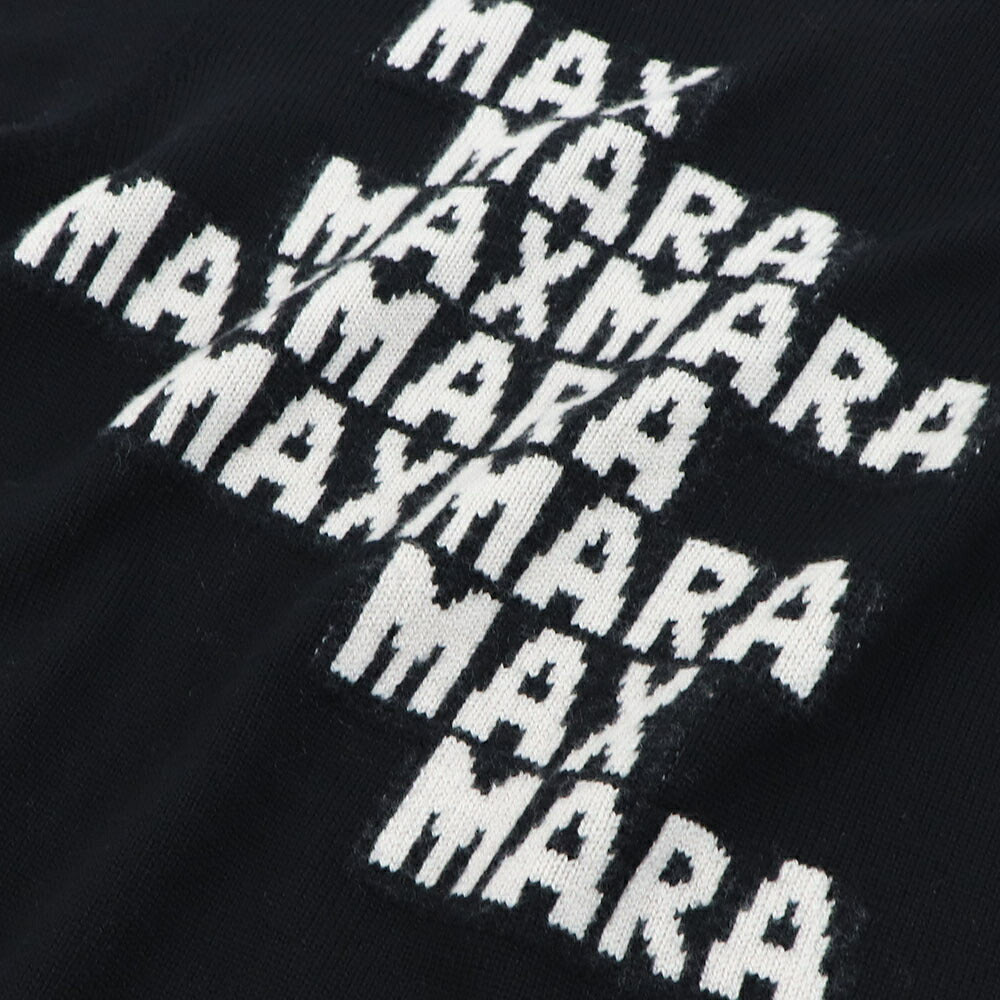 Max Mara ニット ブラック ロゴ ハイネック 19361111