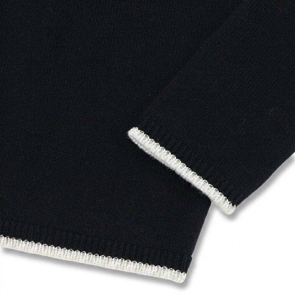Max Mara ニット ブラック ロゴ ハイネック 19361111