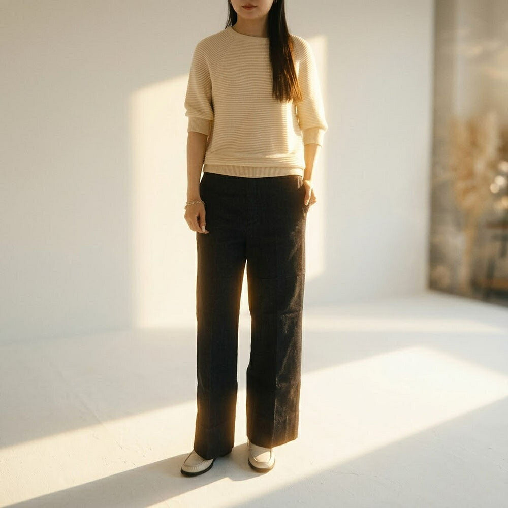 Max Mara ニット ベージュ クルーネック サマーニット 11361112