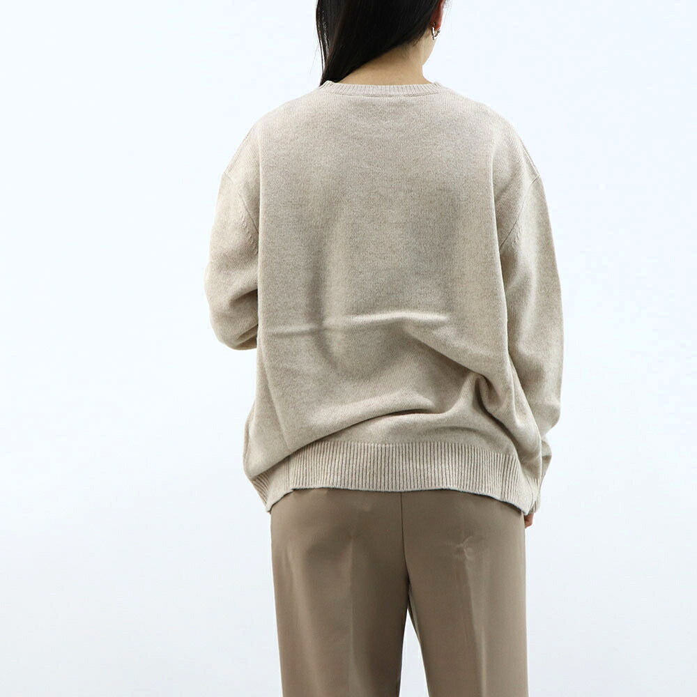 Max Mara ニット ベージュ PLATA スパンコール ロゴ オーバーサイズ 21366222
