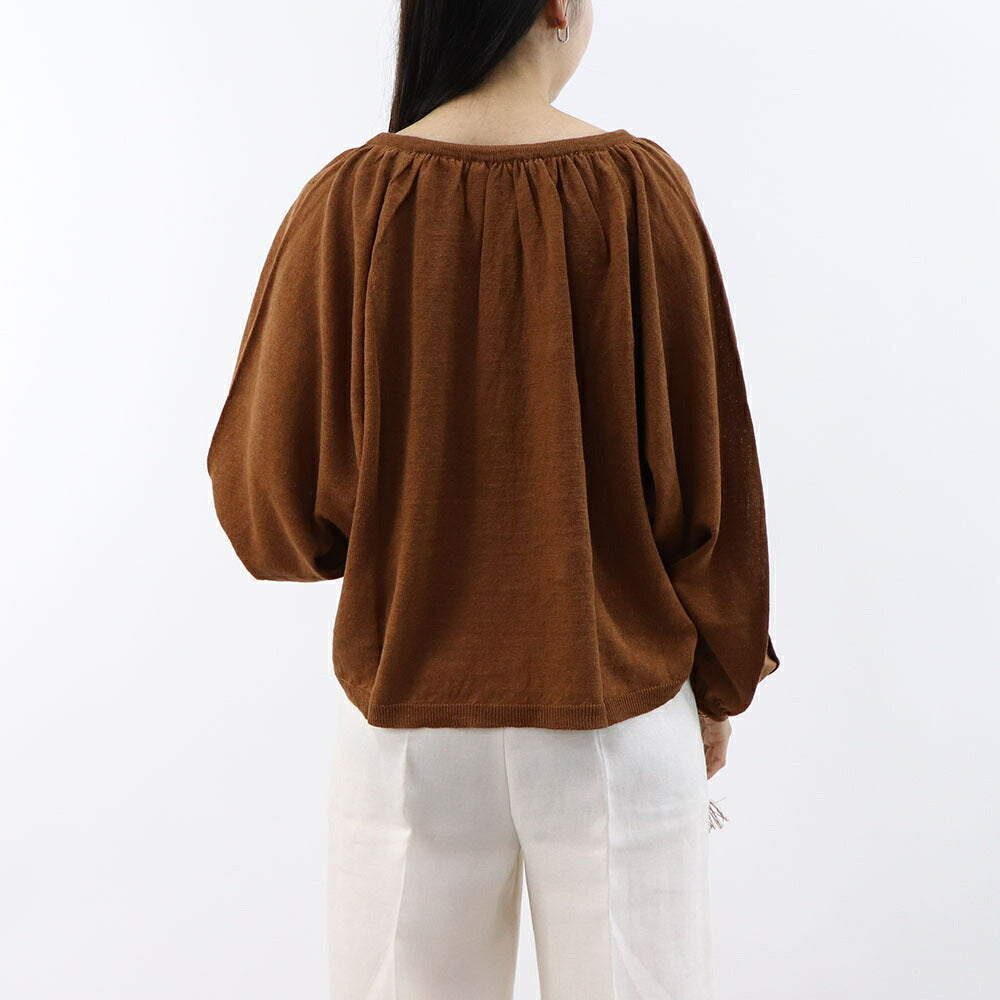 Max Mara Tシャツ ブラウン QUIRITE タッセル ブラウス 長袖 11361012