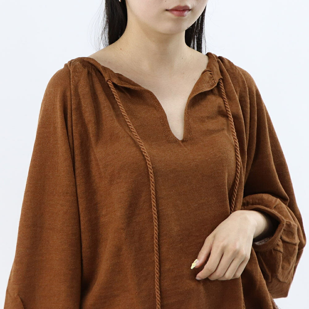 Max Mara Tシャツ ブラウン QUIRITE タッセル ブラウス 長袖 11361012