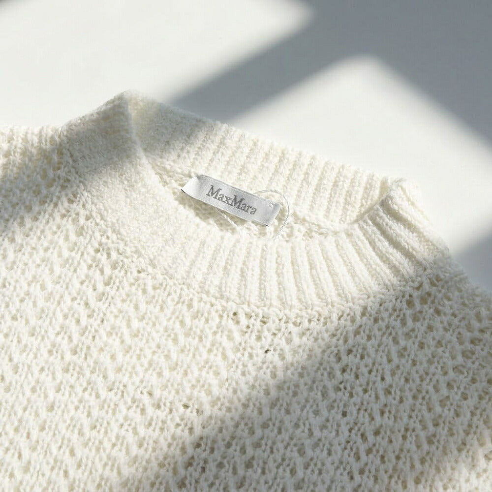 Max Mara ニット ホワイト サマーニット ローゲージニット 11361082