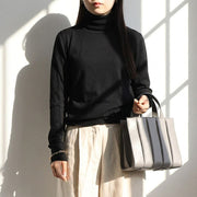 Max Mara Tシャツ ブラック ウール タートルネック スリムフィット ニット 長袖 21366142