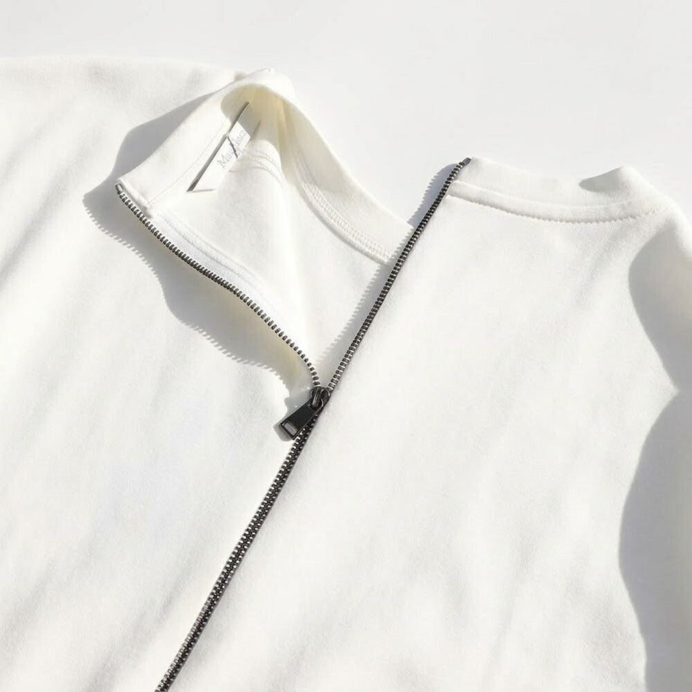 Max Mara ワンピース ホワイト AGORA フロントロゴプリント ジャージードレス 11621032