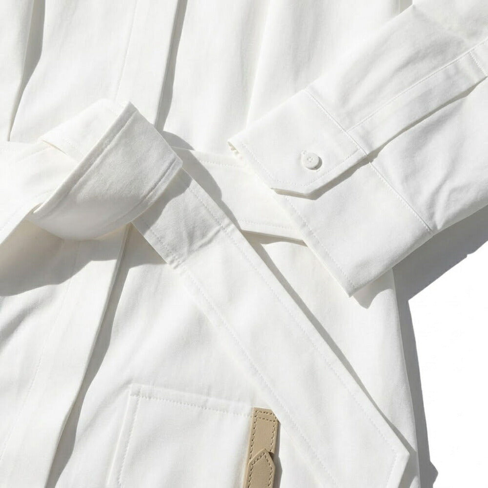 Max Mara ワンピース ホワイト シルク シャツワンピース ベルト シンプル 11221132