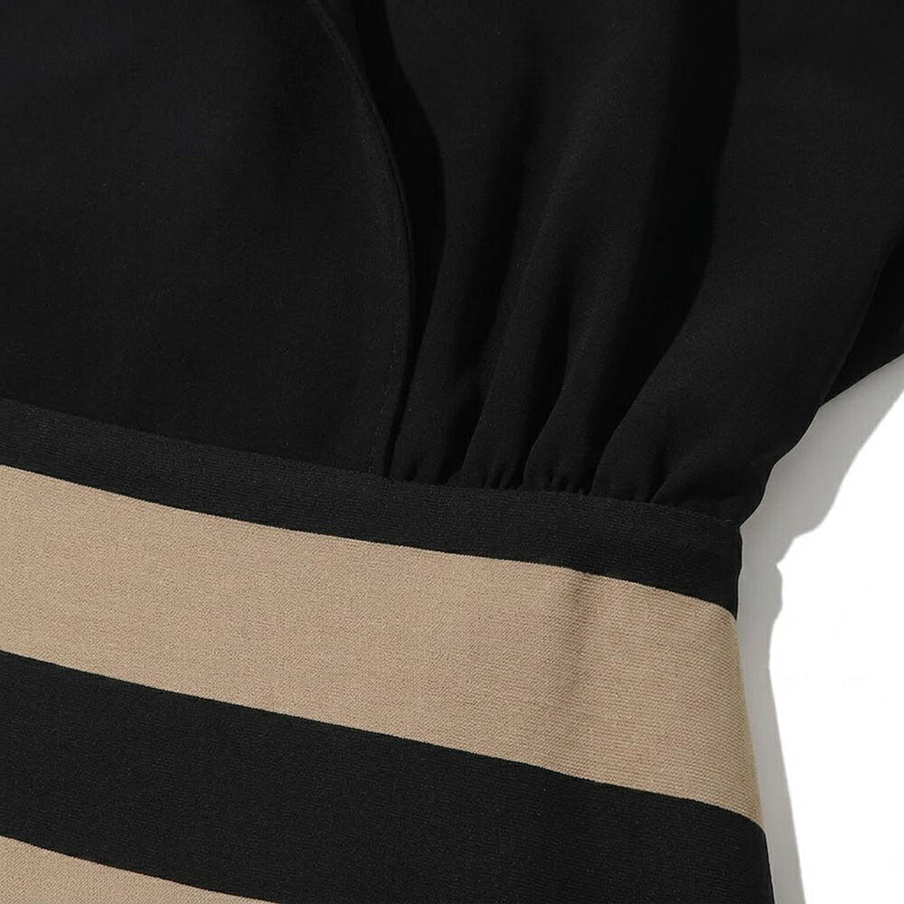 Max Mara ワンピース ブラック×ベージュ  ZAMPINO ペンシルスカート 21226081