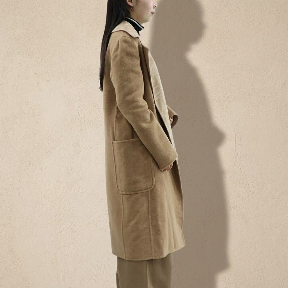 Max Mara キャメル ガウンコート ミディ丈 モノグラム柄 21016021